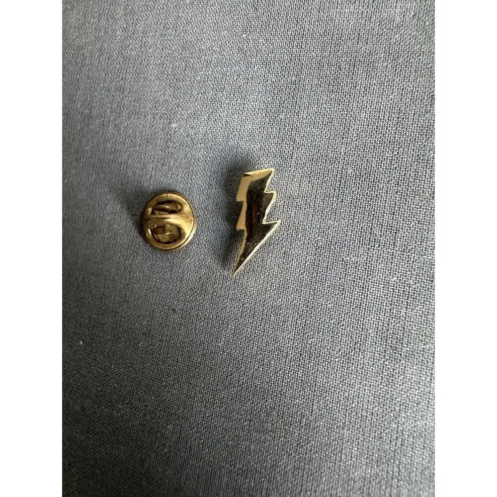 Vintage Gold Tone Pin Lightening Bolt Shape Small